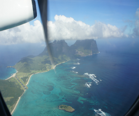 Arrival into Lord Howe and view of coral reef